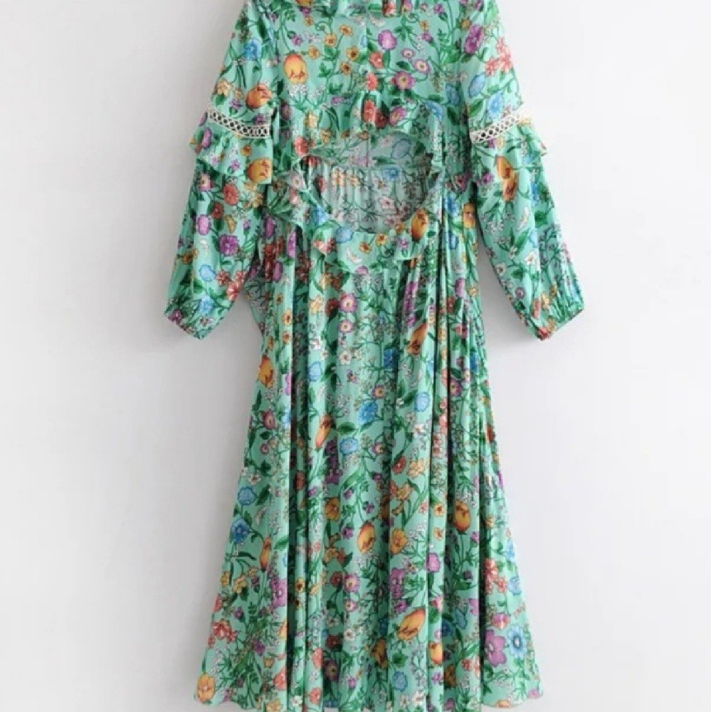 LAST ONE Flur Vineyard Asymmetrical Gown - Picture 2 of 8